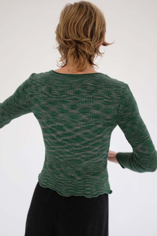 Beklina Merino Spazio Scoop Sweater - Conifer Lava Beklina Merino Spazio Scoop Sweater - Conifer Lava