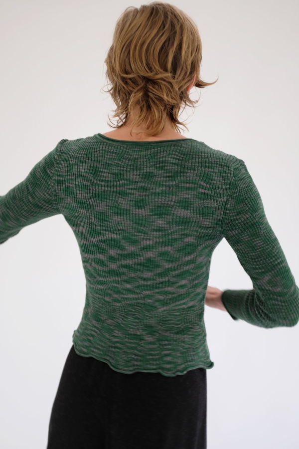 Beklina Merino Spazio Scoop Sweater - Conifer Lava