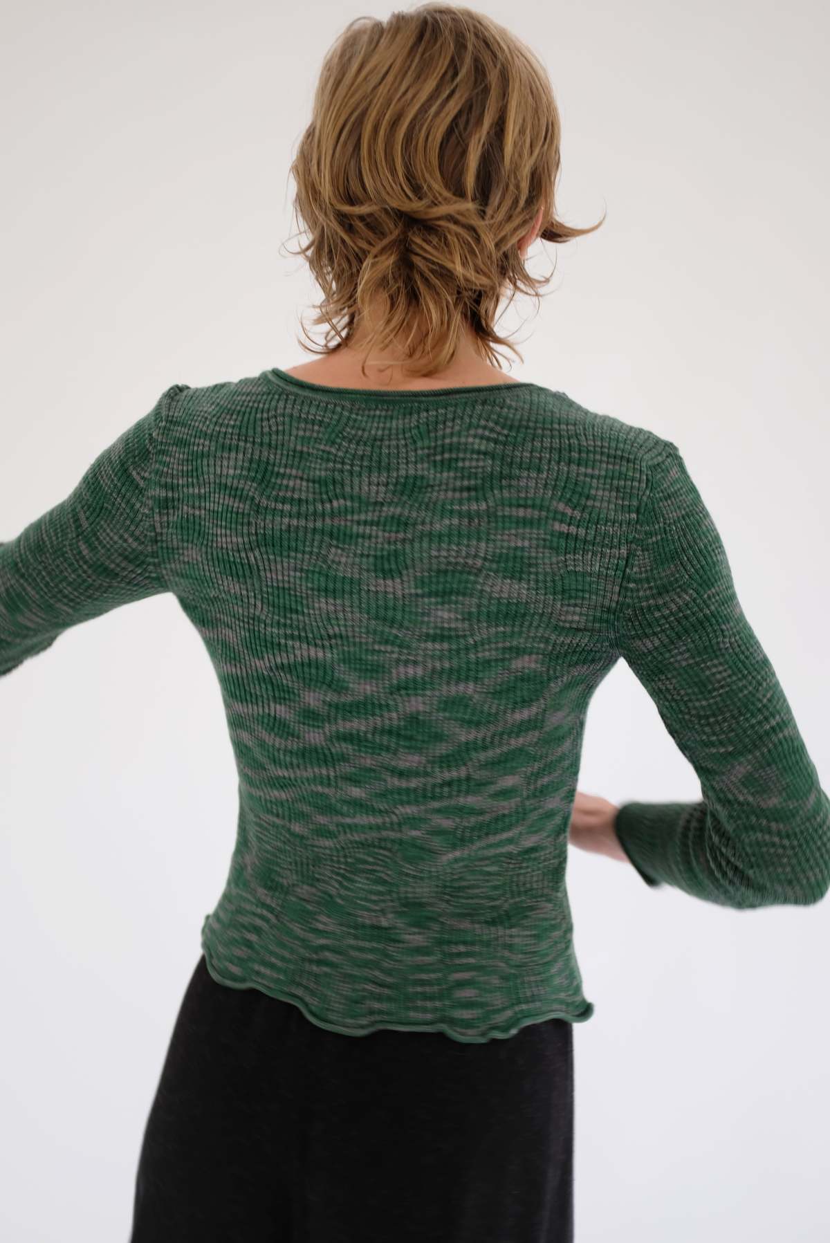 Beklina Merino Spazio Scoop Sweater - Conifer Lava - Image 1 of 5
