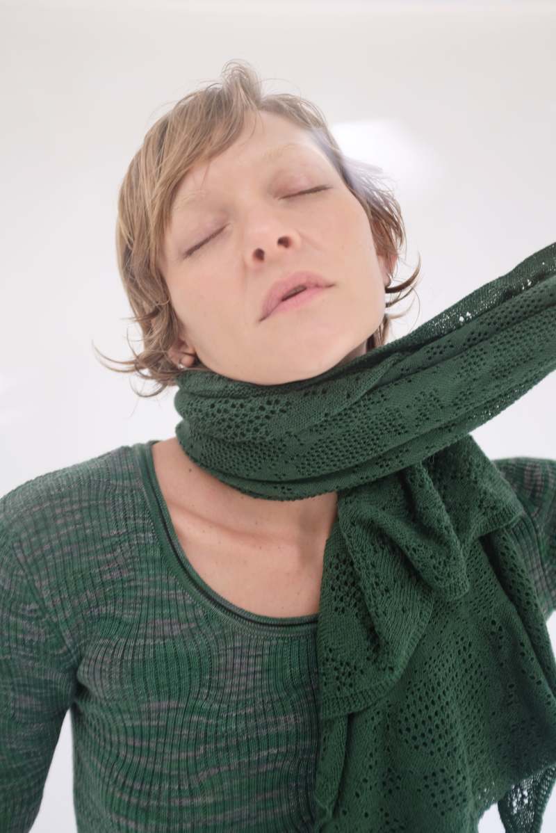 Beklina Merino Spazio Scoop Sweater - Conifer Lava