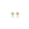 Lizzie Mandler Fine Jewelry Mini Fluted Button Studs Heart Earrings - Thumbnail 1