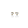 Lizzie Mandler Fine Jewelry Mini Fluted Button Studs Heart Earrings - Thumbnail 3