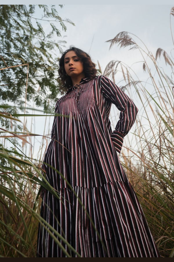 IKKIVI Akari Striped Dress