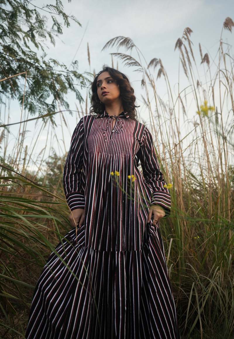 IKKIVI Akari Striped Dress