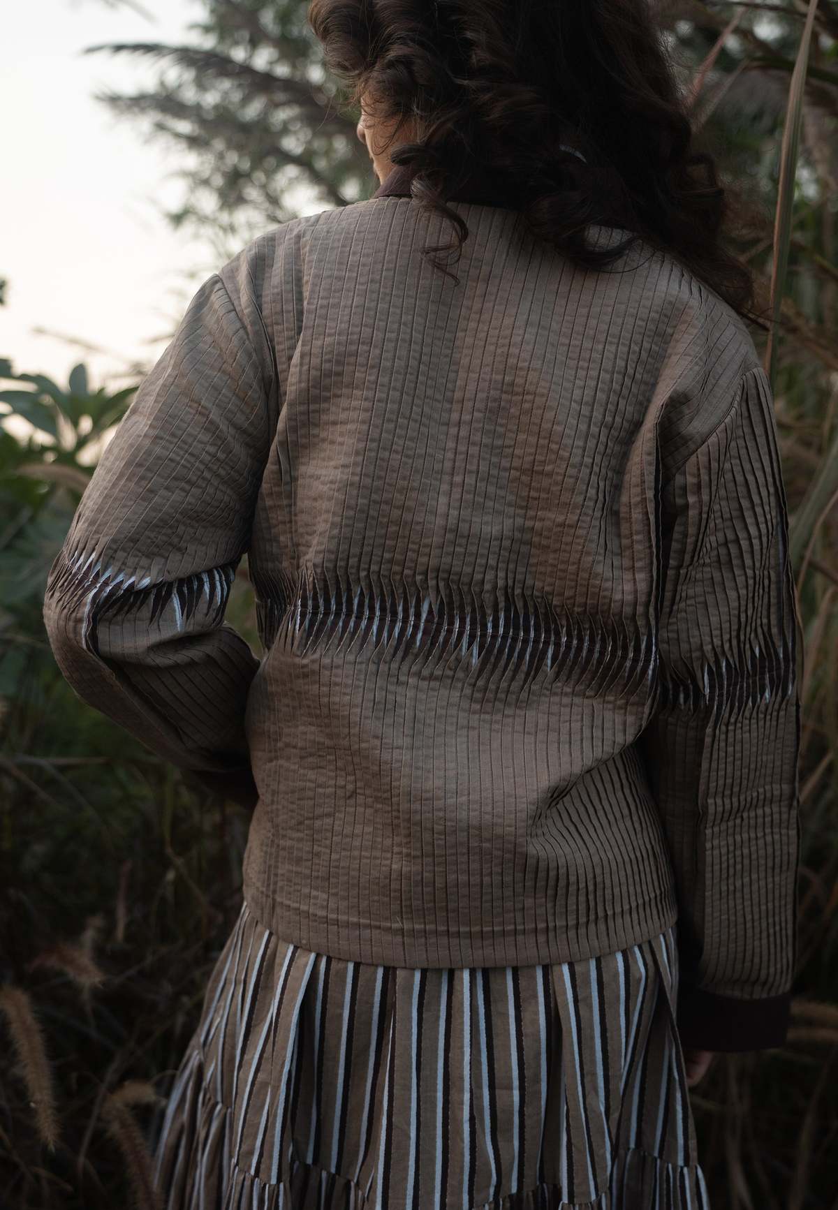 IKKIVI Dune Pleated Jacket - Brown - Image 5 of 6