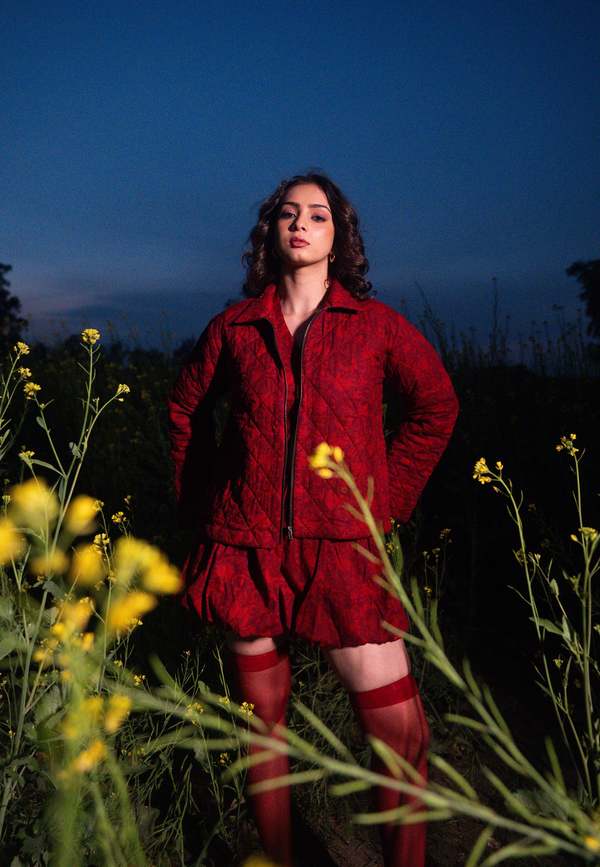 IKKIVI Ember Quilted Jacket - Red