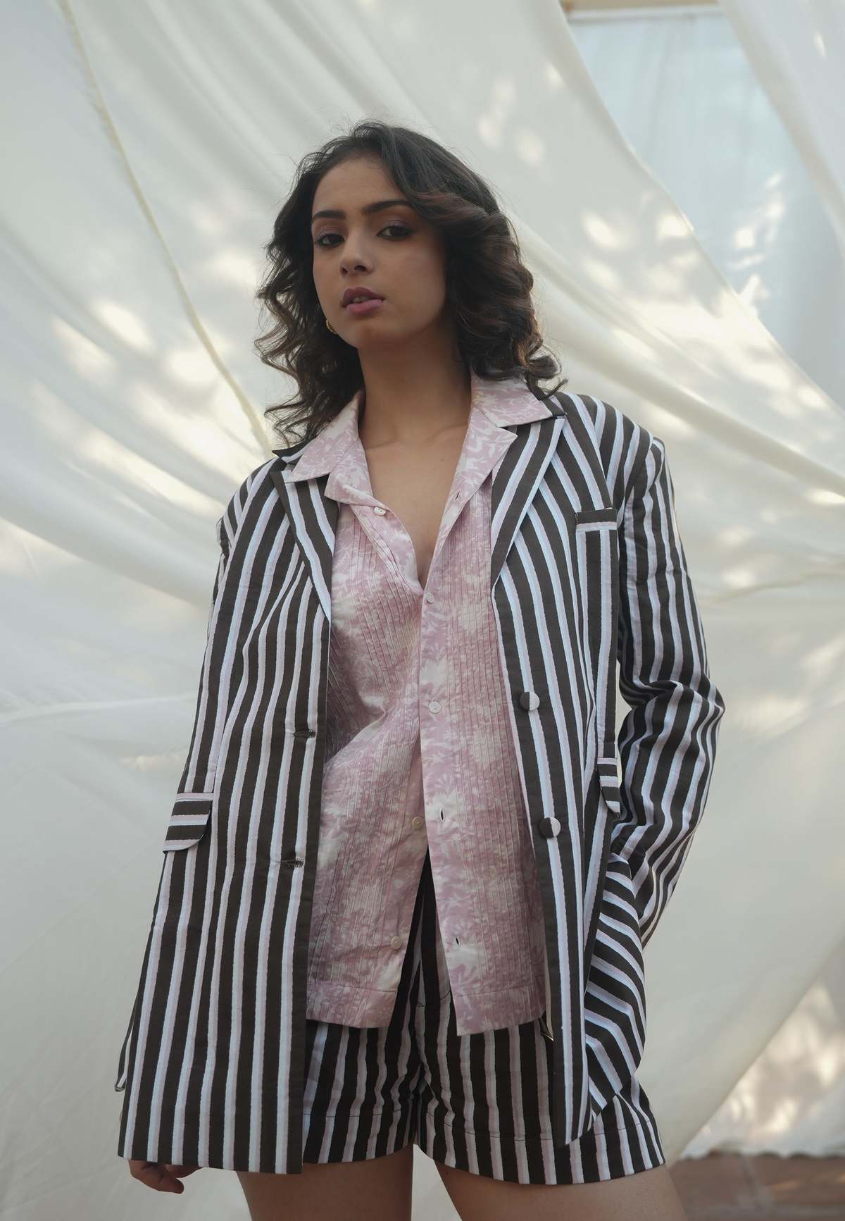 IKKIVI Kiro Cuban Collared Shirt - Blush Pink - Image 2 of 10