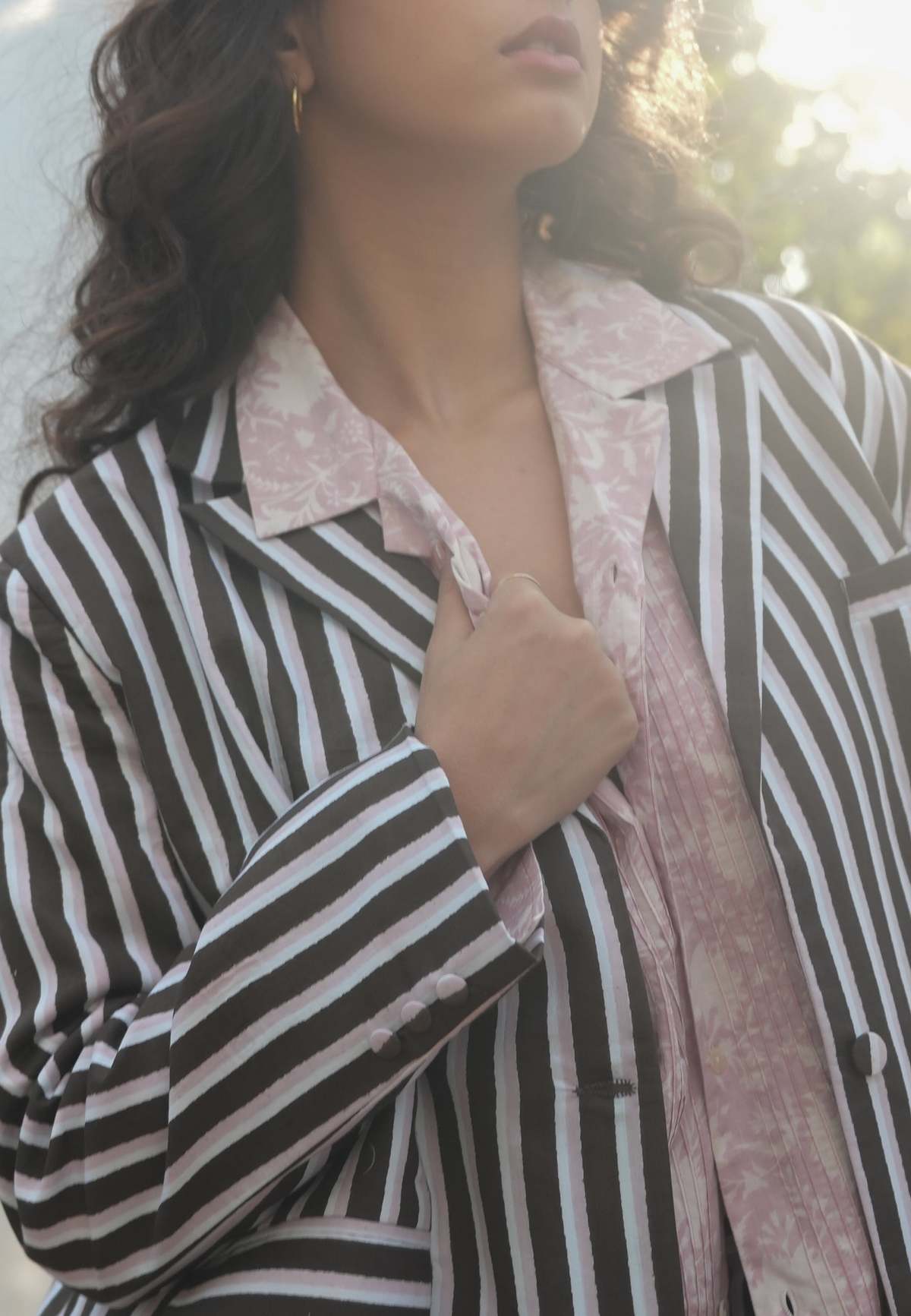 IKKIVI Kiro Cuban Collared Shirt - Blush Pink - Image 9 of 10