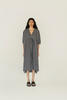 Runaway Bicycle Irene Dress - Indigo/White Stripe - Thumbnail 1