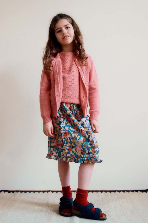 Kids Caramel MOCHO CHILDRENS WOOL AND CASHMERE VEST - PINK