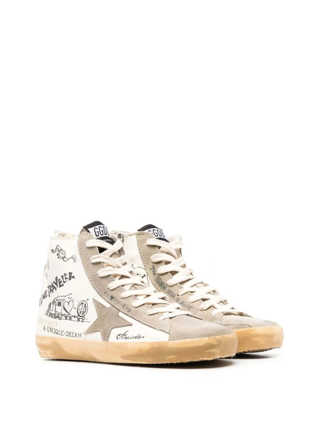 Golden Goose Francy with Lettering Sneakers - Image 2 of 4