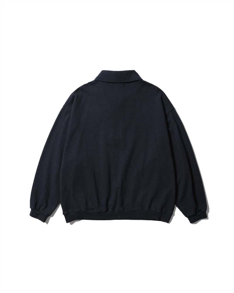Anglan Boxing Pocket Collar Sweatshirt - Navy