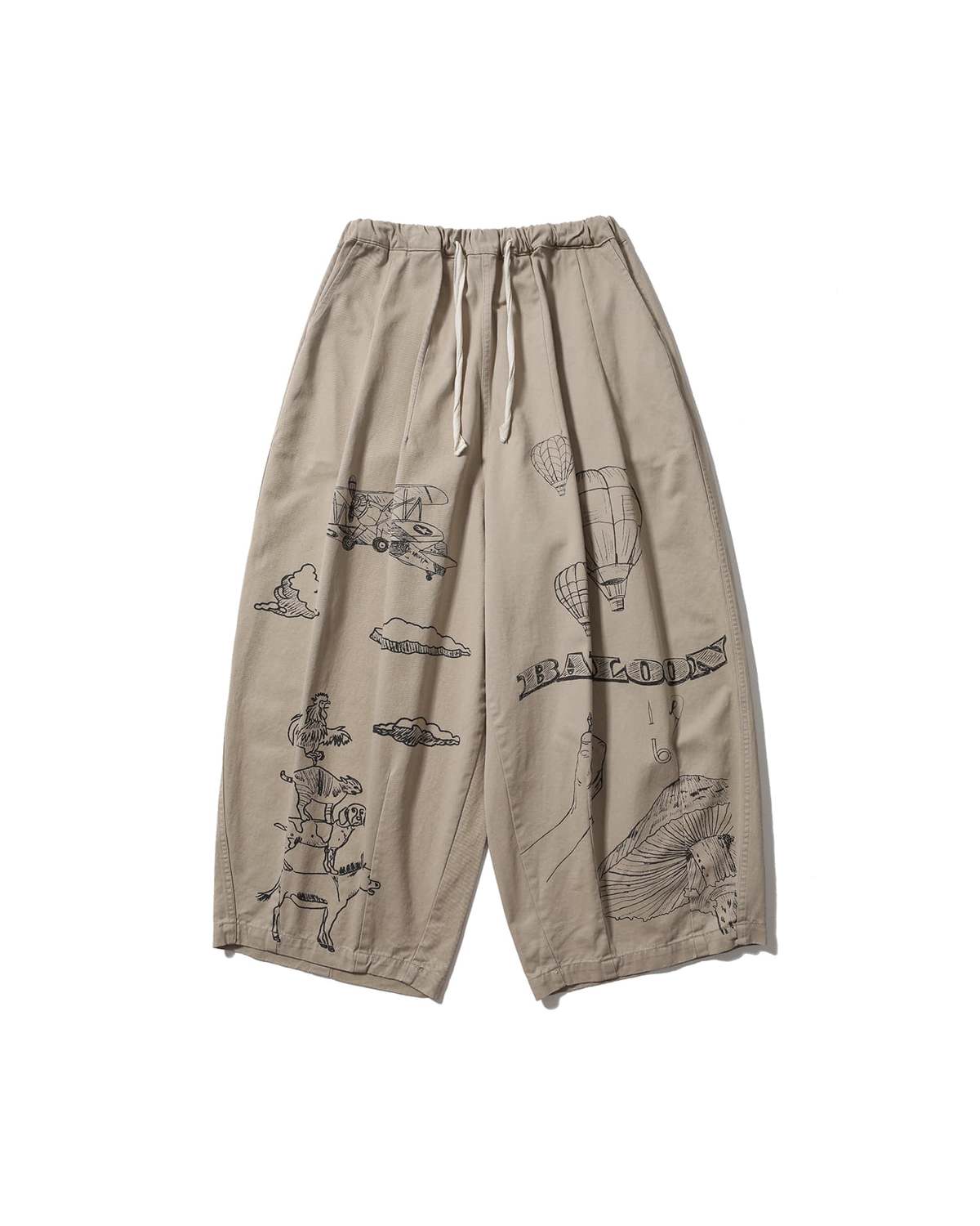 Anglan Painting Balloon Chino Pants - Beige - Image 1 of 12