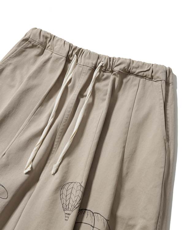 Anglan Painting Balloon Chino Pants - Beige