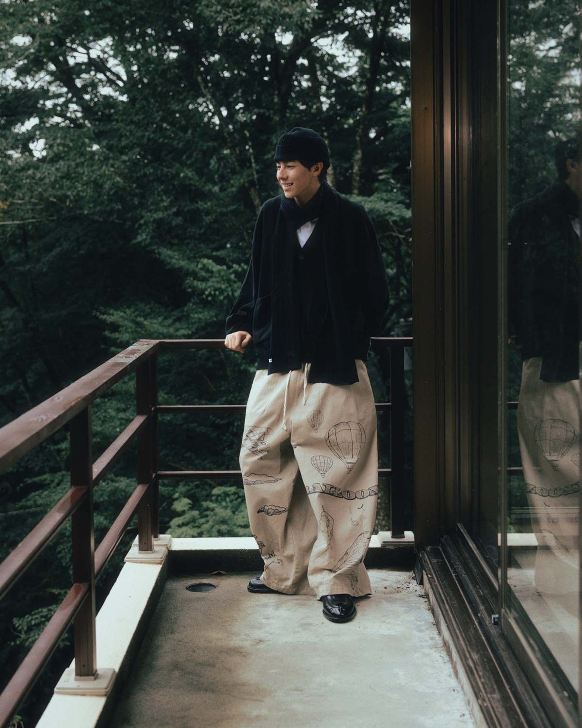 Anglan Painting Balloon Chino Pants - Beige - Image 8 of 12
