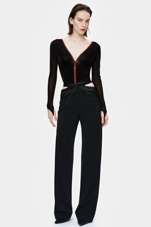 Oude Waag Tailored Twist-Knotted Trousers - Black