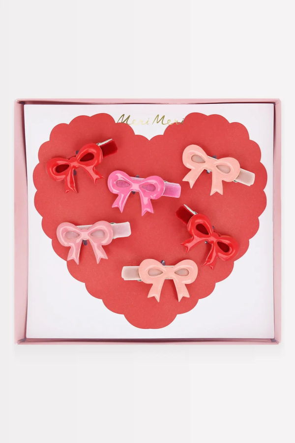 Kids meri meri Valentine's Bow Hair Clips