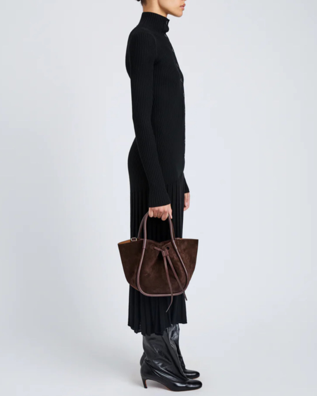 Proenza Schouler Small Ruched Tote - Chocolate - Image 2 of 5