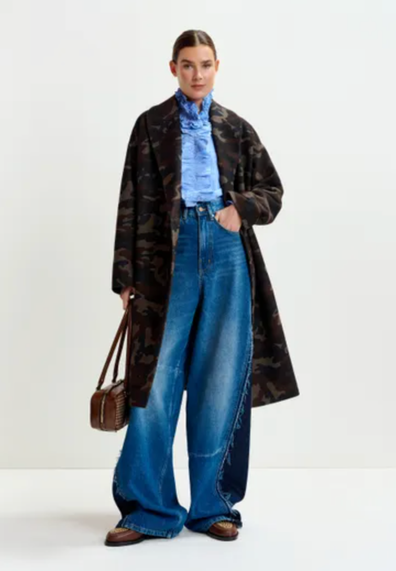 Essentiel Antwerp Imperfection Camo Coat - Camouflage