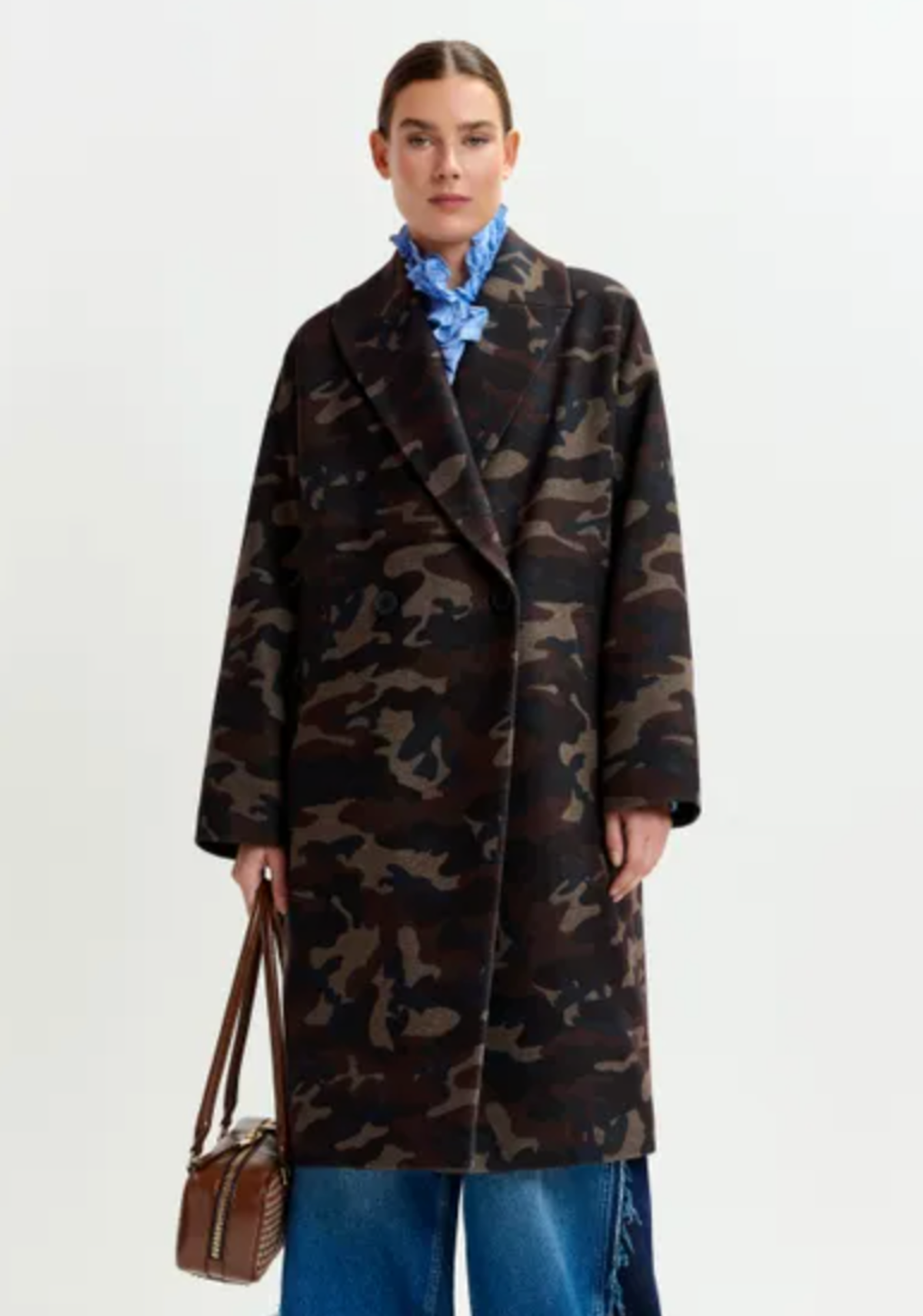 Essentiel Antwerp Imperfection Camo Coat - Camouflage - Image 5 of 6