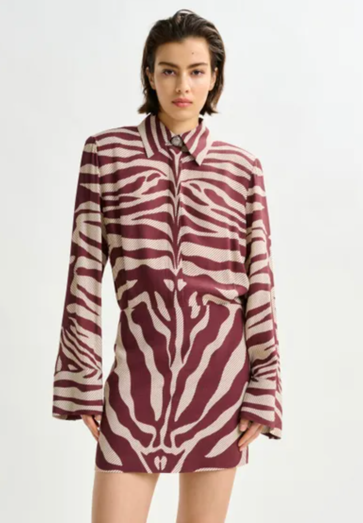 Essentiel Antwerp ISniper Printed Mini Dress - Image 1 of 6