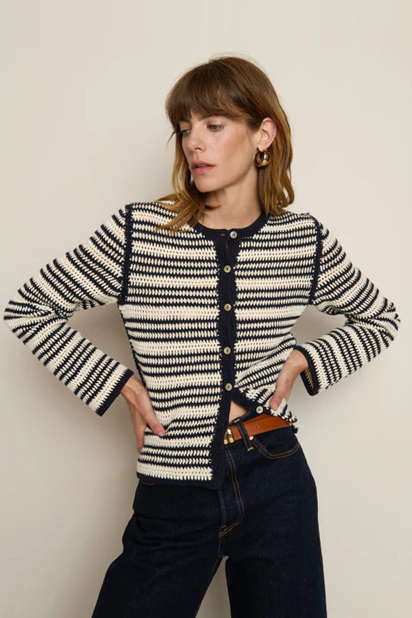 Nation Ltd Courtney Crochet Cardigan