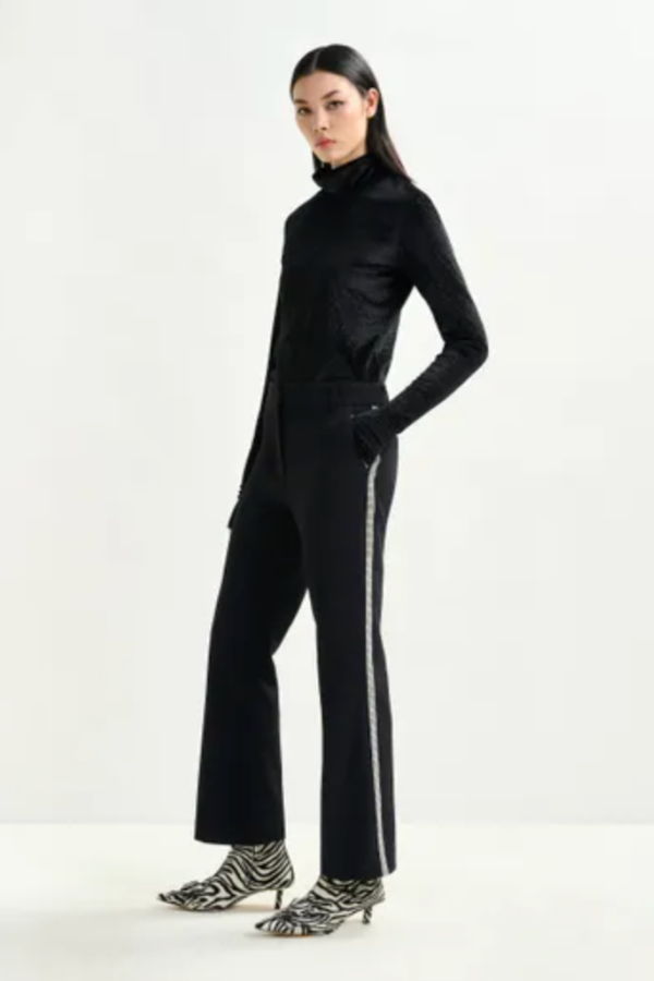 Essentiel Antwerp Ibell Rhinestone Tap Pant - Black