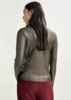 Essentiel Antwerp Ilevate Metallic Jersey Turtleneck Top - Silver - Thumbnail 3
