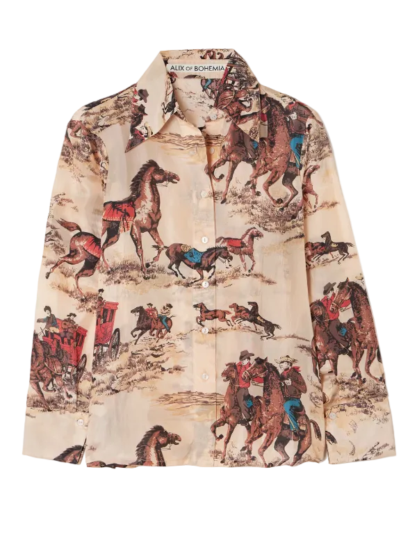 Alix Of Bohemia Dana Canyon Cowboy Silk Shirt - Nude Canyon