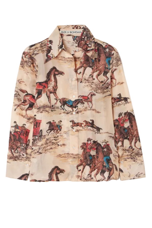 Alix Of Bohemia Dana Canyon Cowboy Silk Shirt - Nude Canyon