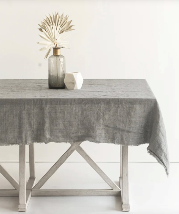 Creative Women Stone Washed Linen Tablecloth Creative Women Stone Washed Linen Tablecloth