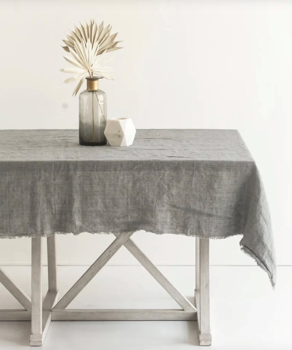 Creative Women Stone Washed Linen Tablecloth - Image 1 of 9