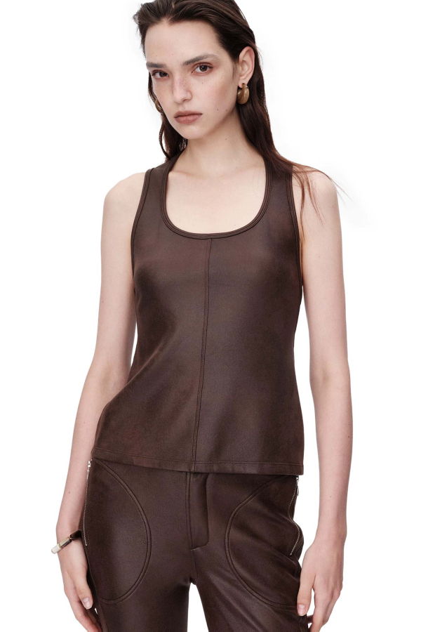 Oude Waag Stretch Eco Leather Tank Top