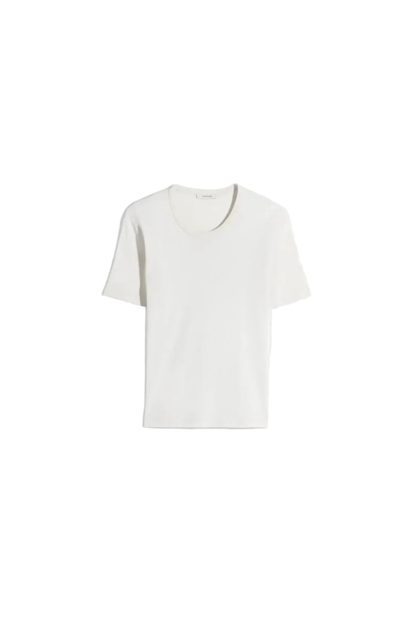 Lemaire Rib T-Shirt - Light Cream