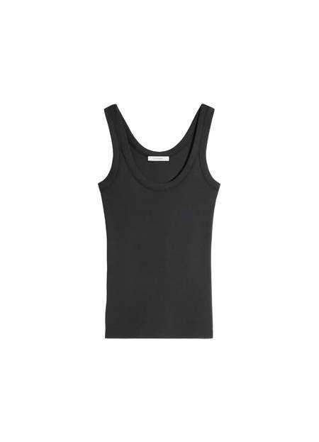 LEMAIRE タンクトップ　BLACK TANK TOP IN JERSEY - Squid Ink - Rib Jersey - Men | LEMAIRE