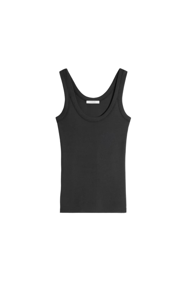 Lemaire Rib Tank Top In Jersey - Squid Ink