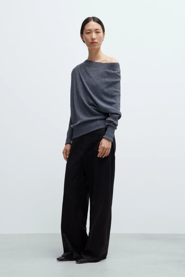 Cordera Merino Wool Off-Shoulder Sweater