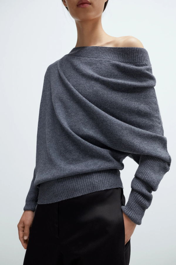 Cordera Merino Wool Off-Shoulder Sweater