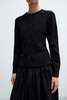 Cordera Merino Wool Open Back Cardigan - Black - Thumbnail 2