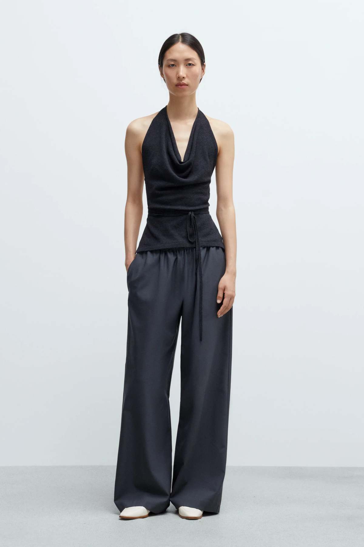 Cordera Merino Wool Tie Top Sweater - Image 1 of 4