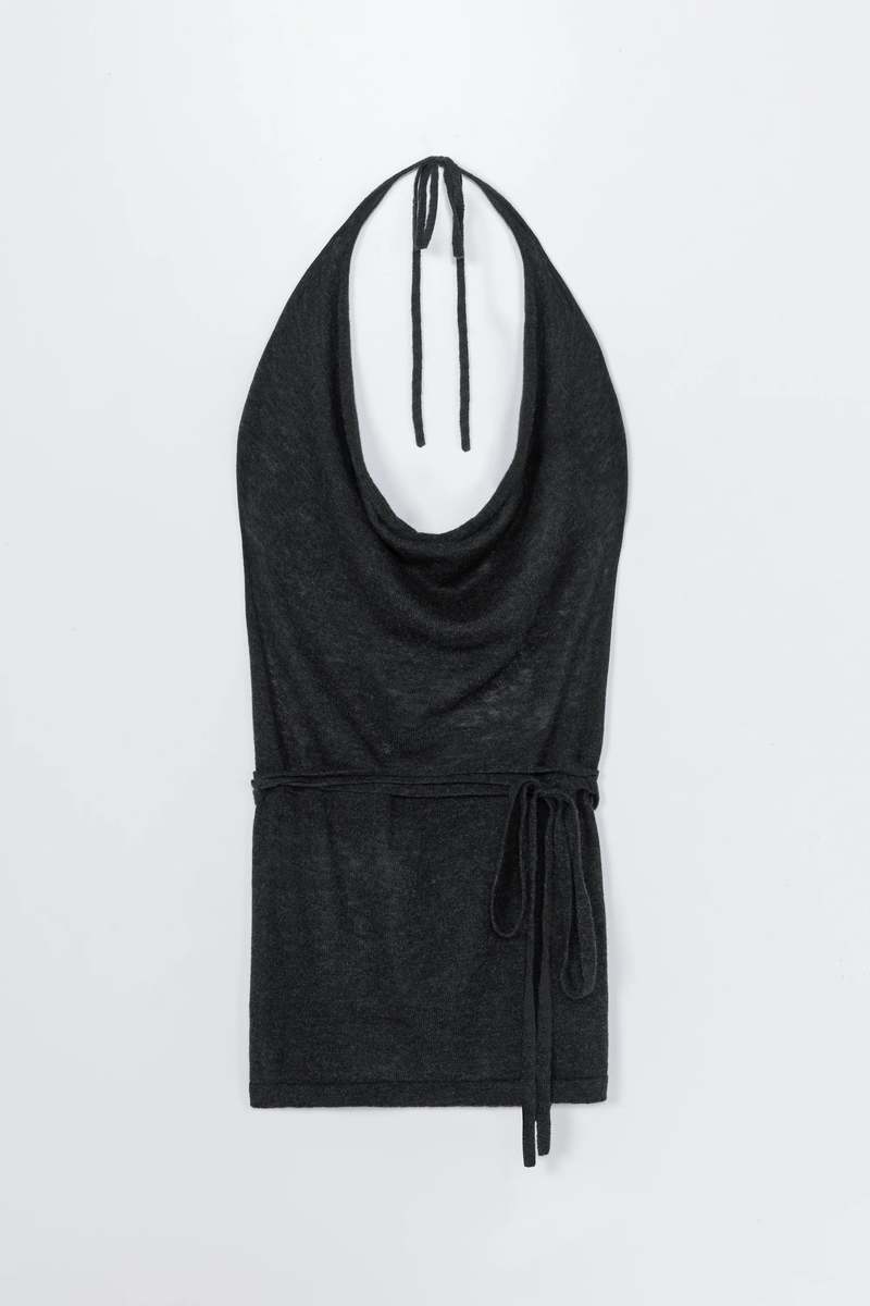 Cordera Merino Wool Tie Top Sweater