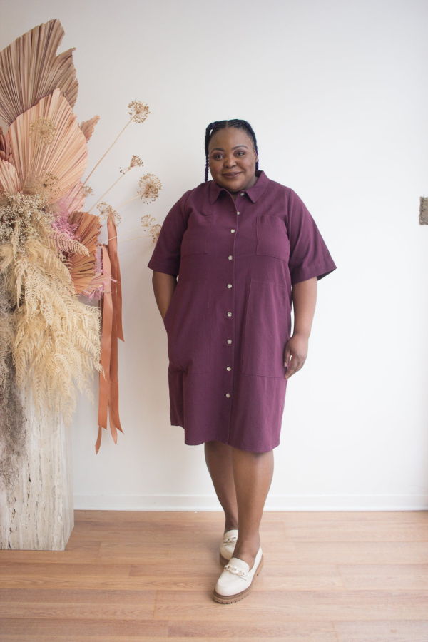 Birds of North America Ladyhawk Dress - Burgundy