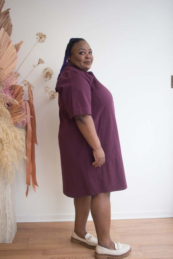 Birds of North America Ladyhawk Dress - Burgundy