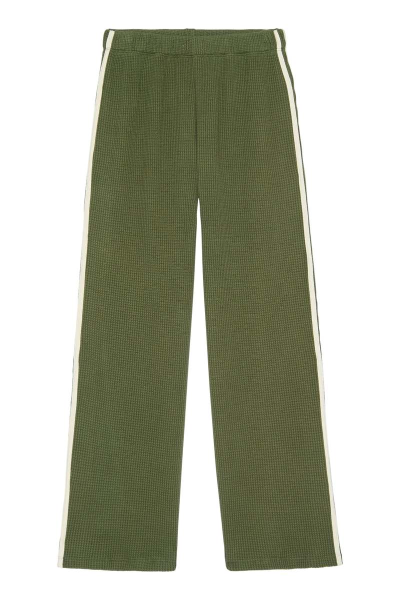 Donni. Thermal Stripe Crop Pant - Oregano