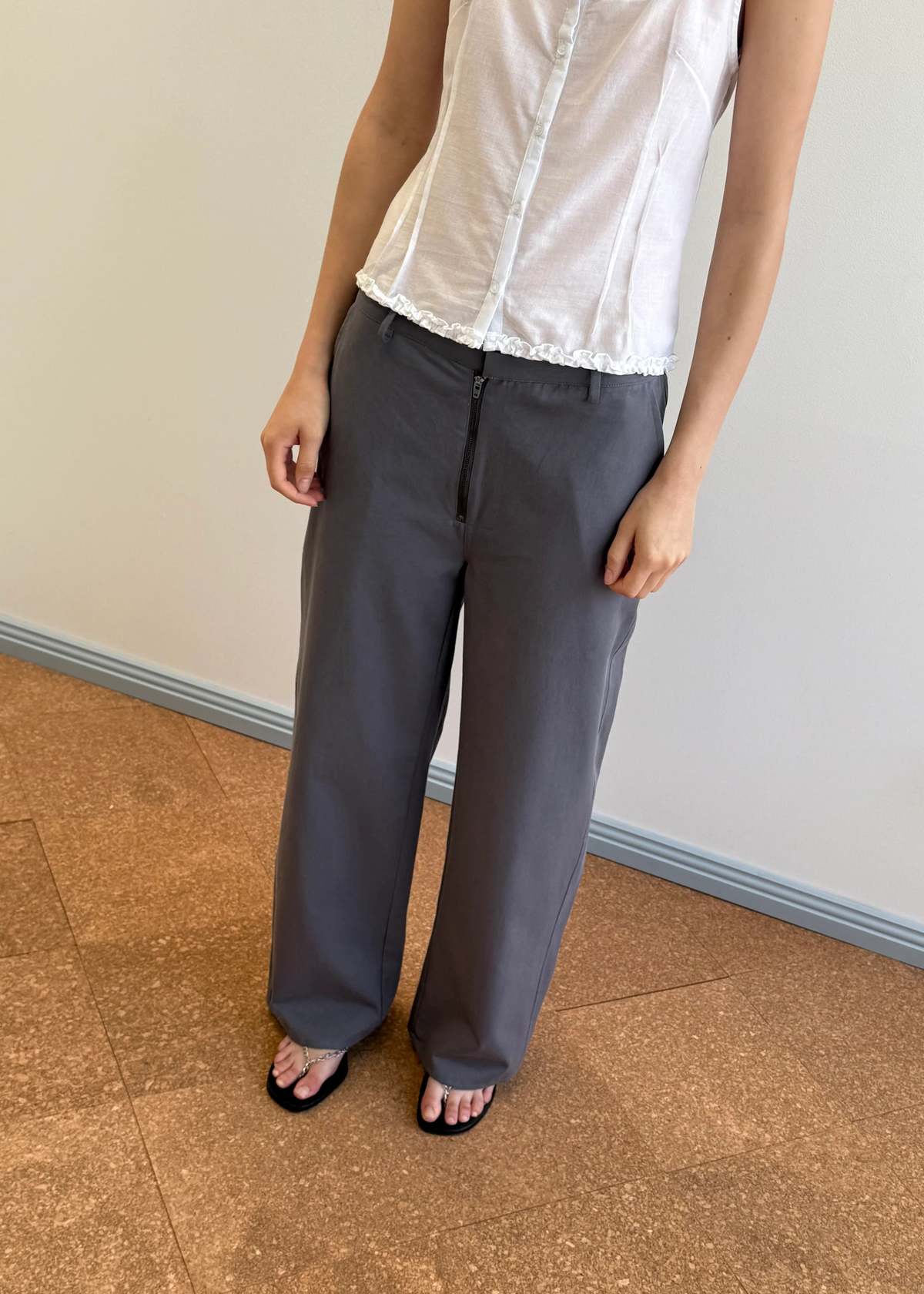 Deiji Studios Zip Pant Pants - Charcoal - Image 2 of 6