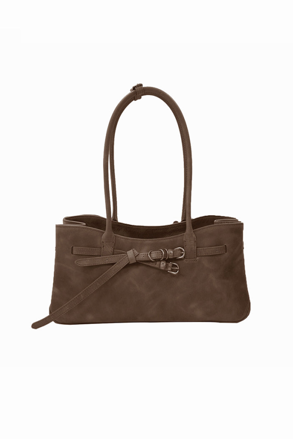 MARGESHERWOOD Grandma Used Shoulder Bag - Washed Brown Pull-Up
