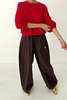 Le Bon Shoppe Parachute Pant - Dark Brown - Thumbnail 2