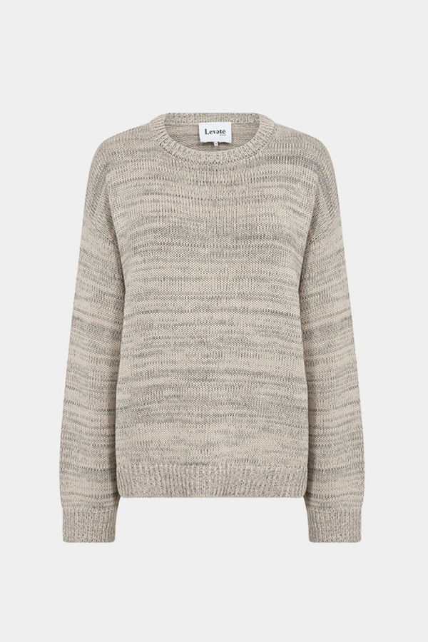 Levete Room Kirsa Marl Sweater - Turtledove