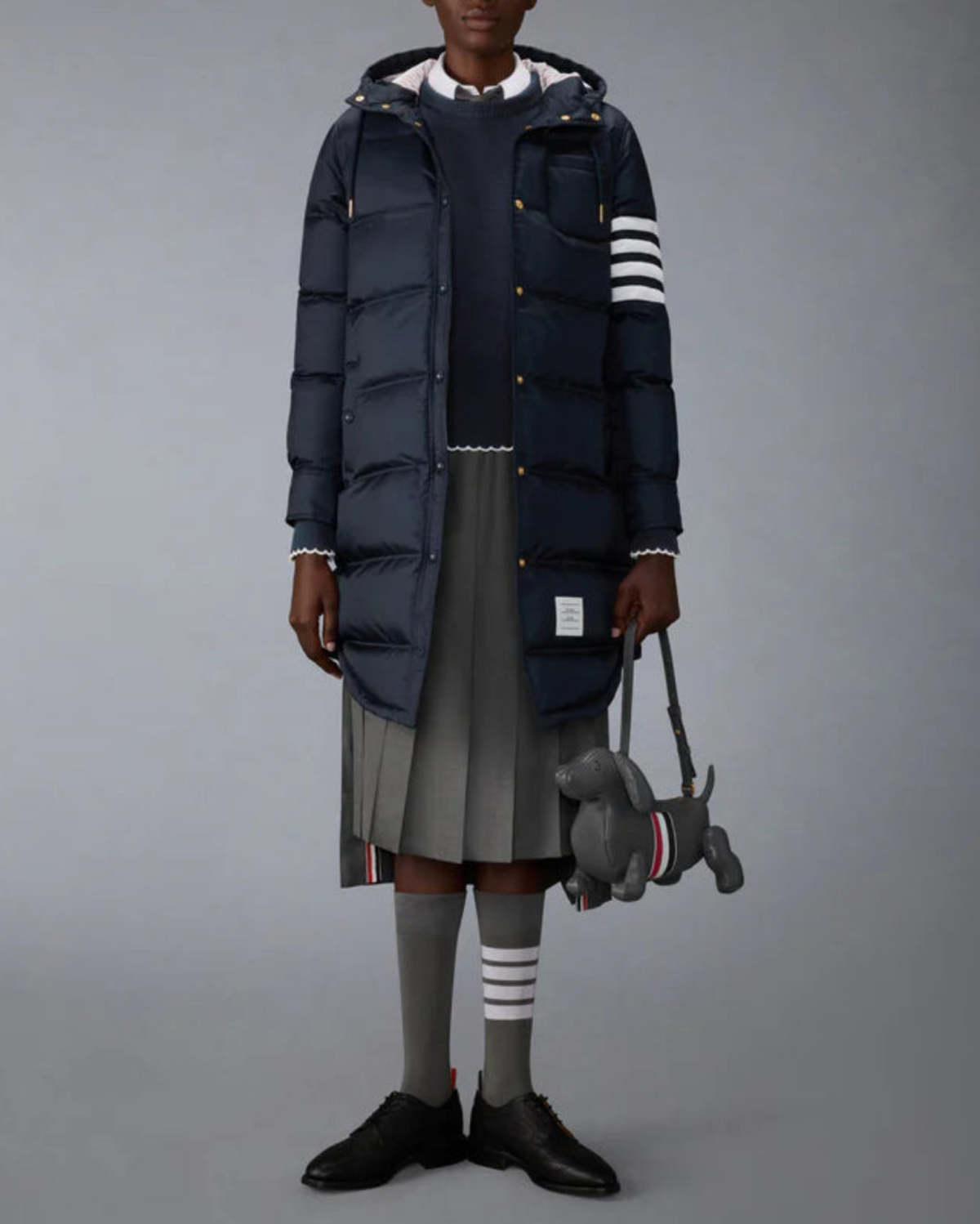 Thom Browne Merino Wool Holiday Hector Pullover Sweater - Blue - Image 5 of 5