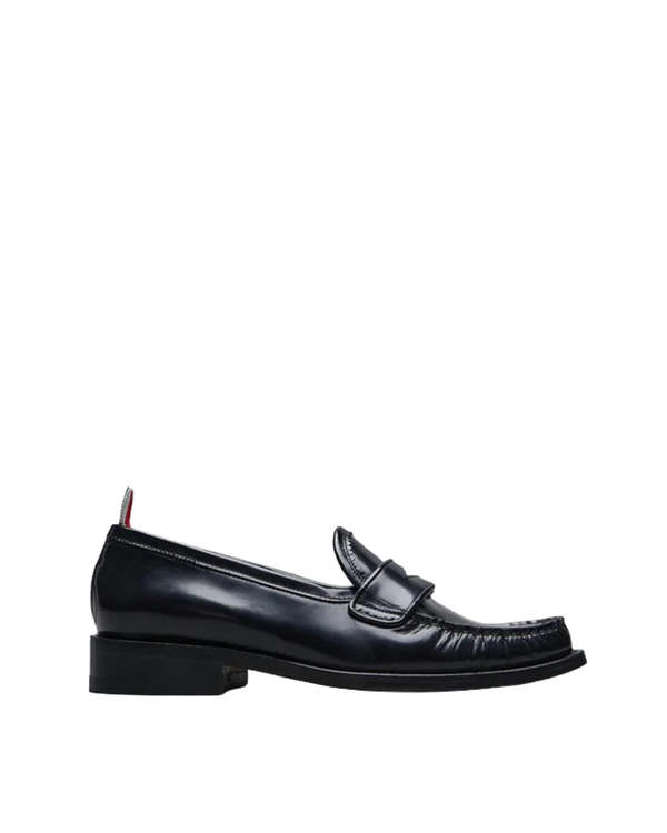 thom browne Spazzolato Pleated Varsity Loafer - Black